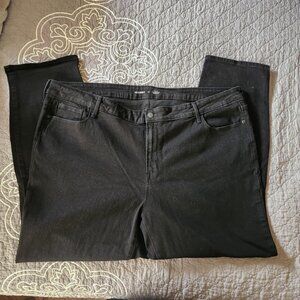 Old Navy plus Black power slim straight mid-rise jeans size 24